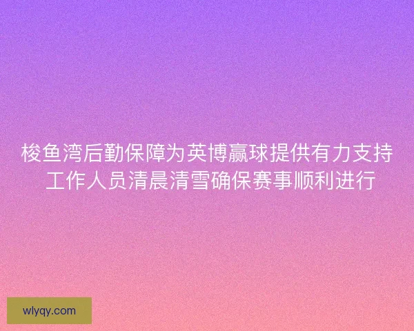 梭鱼湾后勤保障为英博赢球提供有力支持 工作人员清晨清雪确保赛事顺利进行